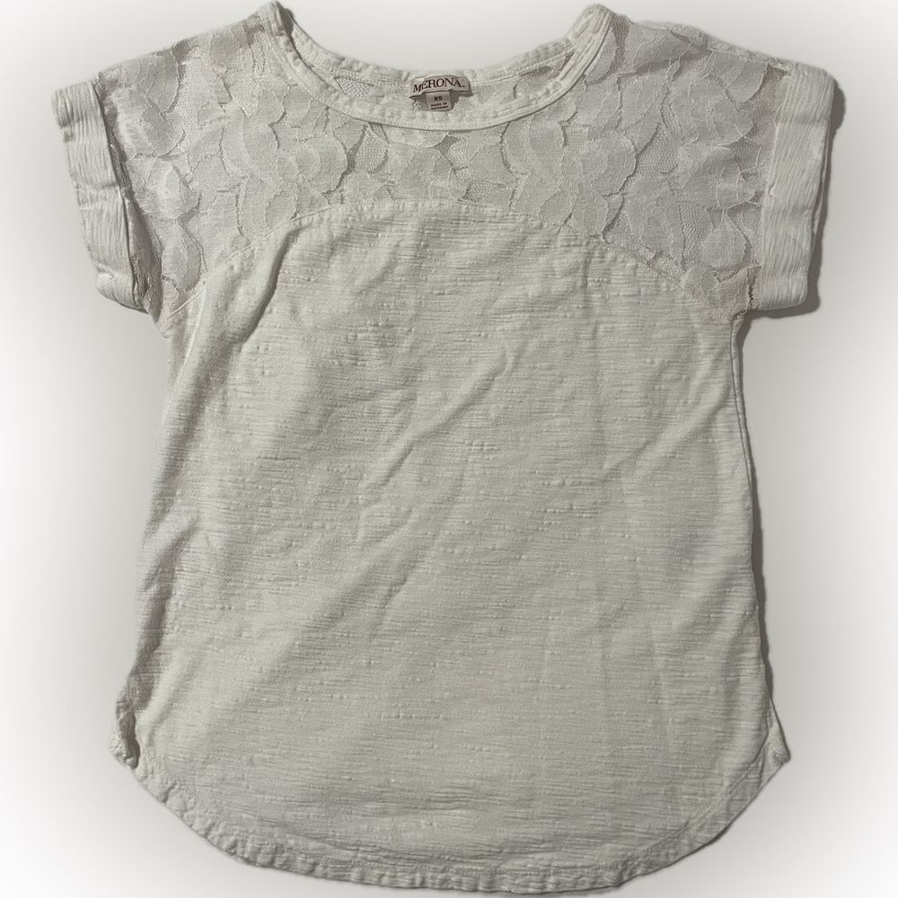 White top with lace